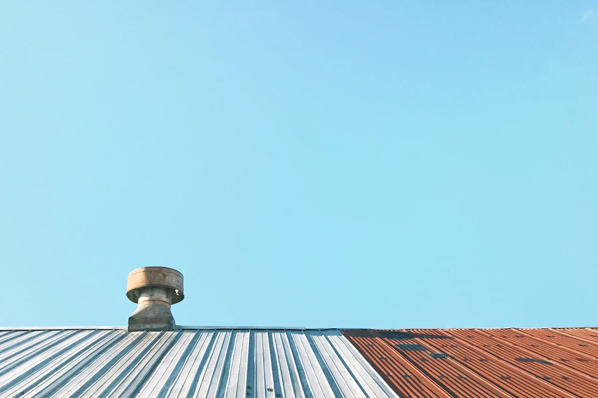 Roof vent on a commercial roof