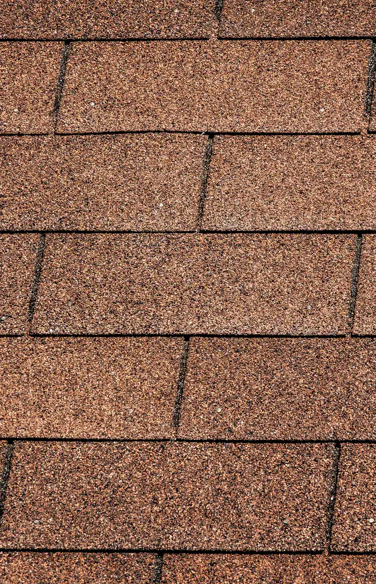 Close-up of asphalt shingles