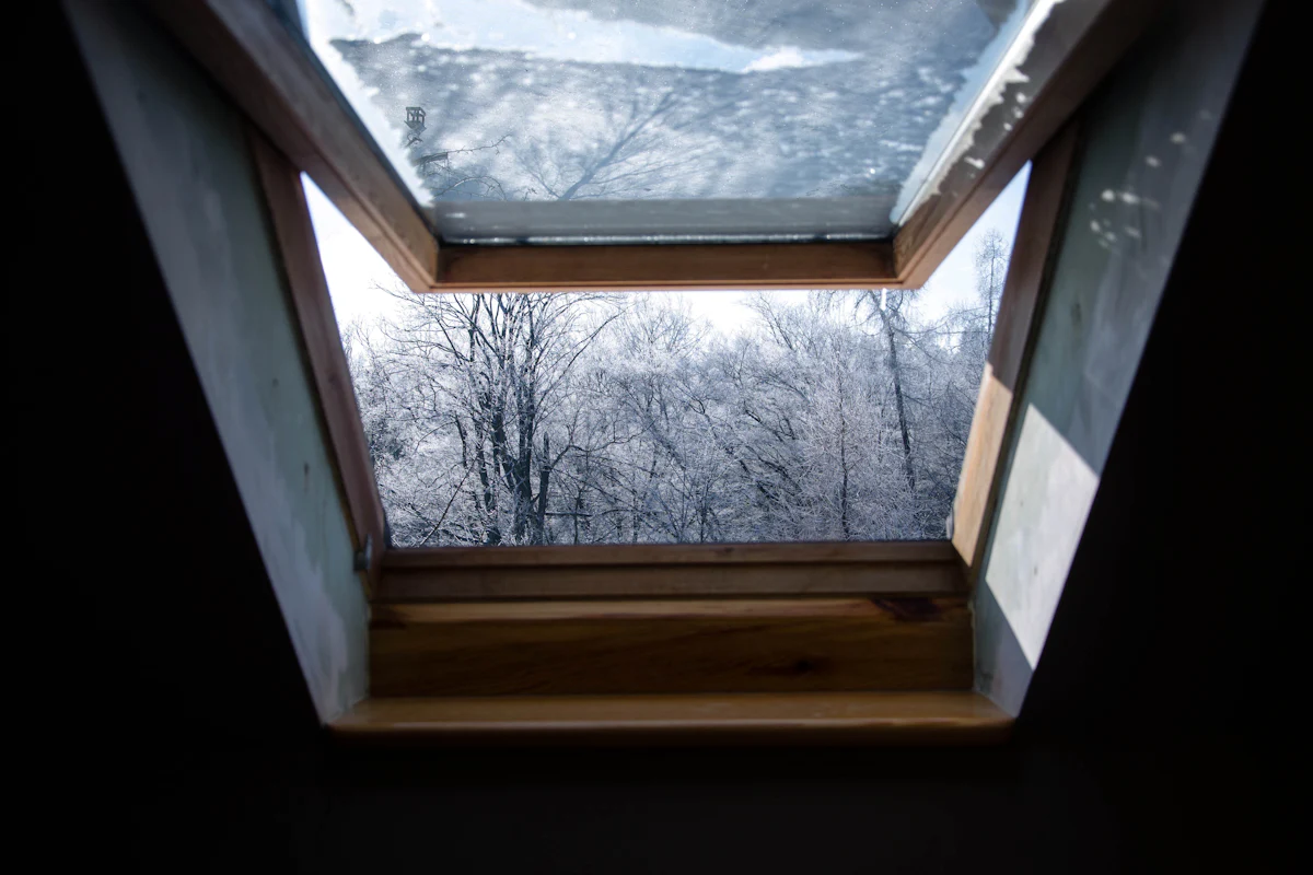 Skylight showing the sky above