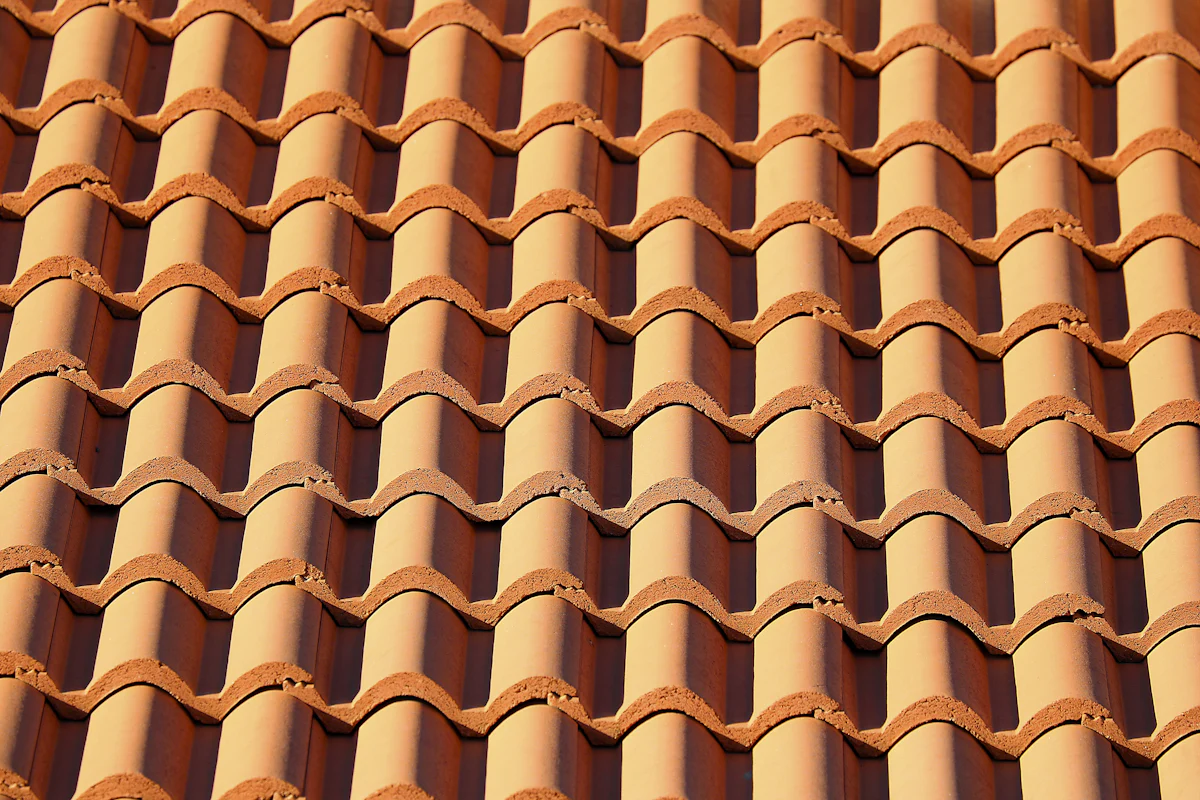 Barrel tile roof pattern
